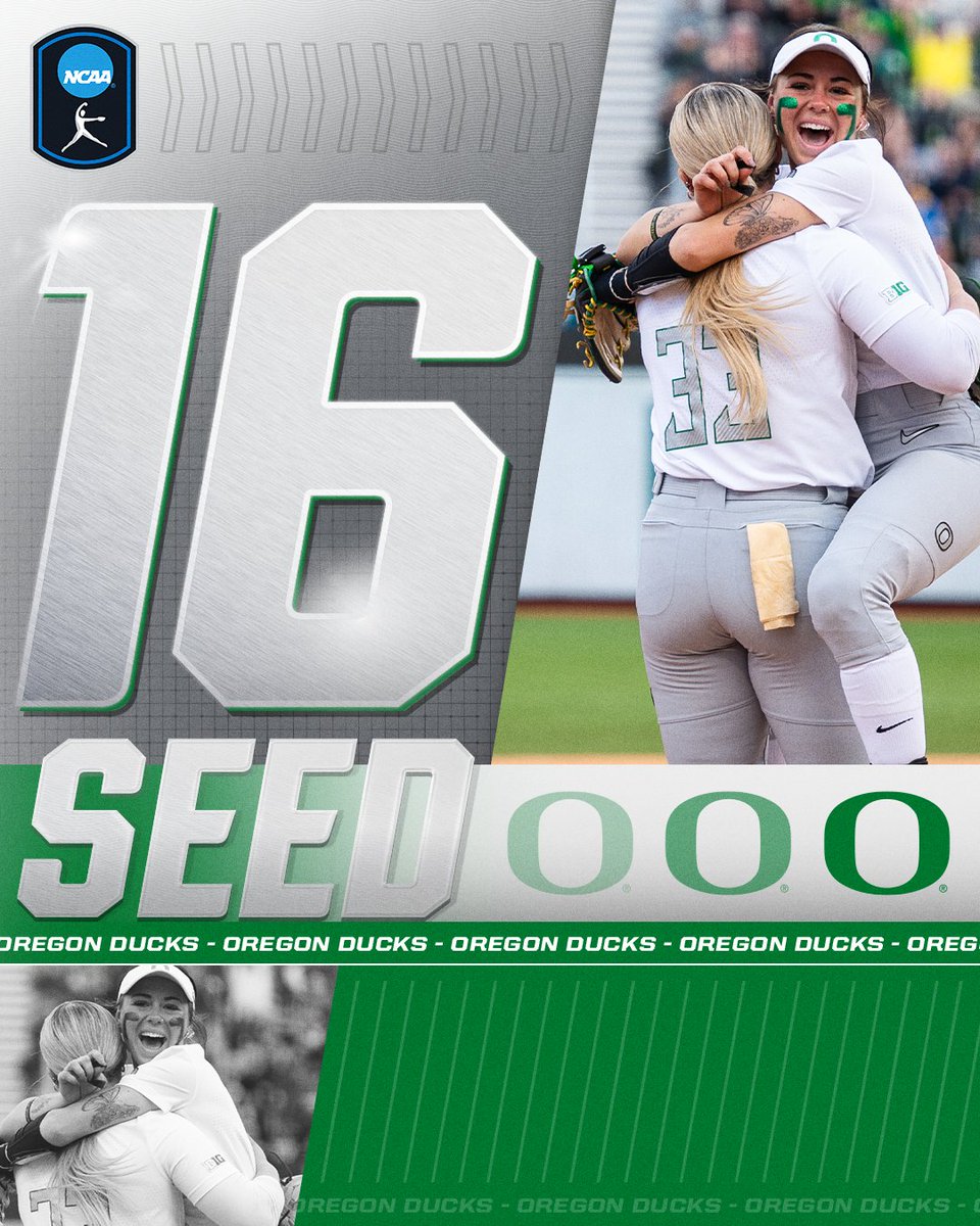 No. 1️⃣6️⃣ National Seed 🥎
🦆 <a href="/OregonSB/">Oregon Softball</a>
 
#RoadToWCWS