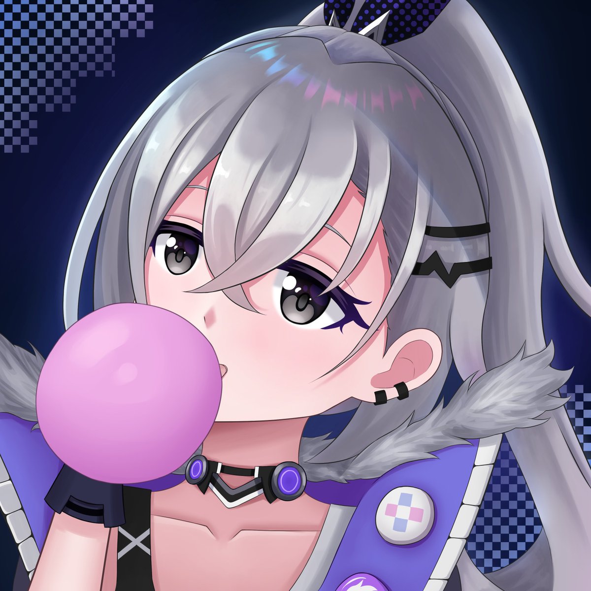 Silver Wolf is about to blow a balloon

#looner #loonerart #silverwolf #hsr