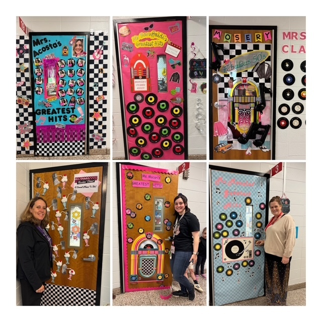 A heartfelt thank you to our amazing Brookside community for making Teacher Appreciation Week so special! One of our favorite traditions is the PTO’s incredible door decorations—and this year’s 50s rock &amp; roll theme was a hit! #BESTatBrookside