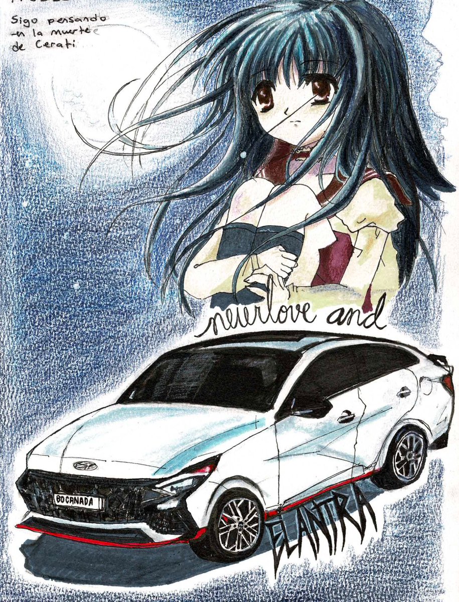 TrurLarvae's tweet image. girl i copied and hyundai elantra n