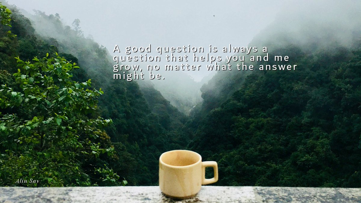 QuoteStorm81401's tweet image. A good question fosters growth, regardless of the answer. Ask powerful questions! #GrowthMindset #PowerfulQuestions #AlinSav