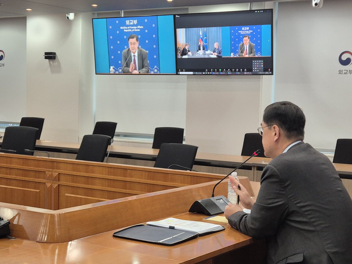 Held a virtual meeting with colleagues of the Slovenian Foreign Ministry regarding cooperation on the UN Security Council. Both Korea and Slovenia are elected members of the Council for the 2024-25 term.