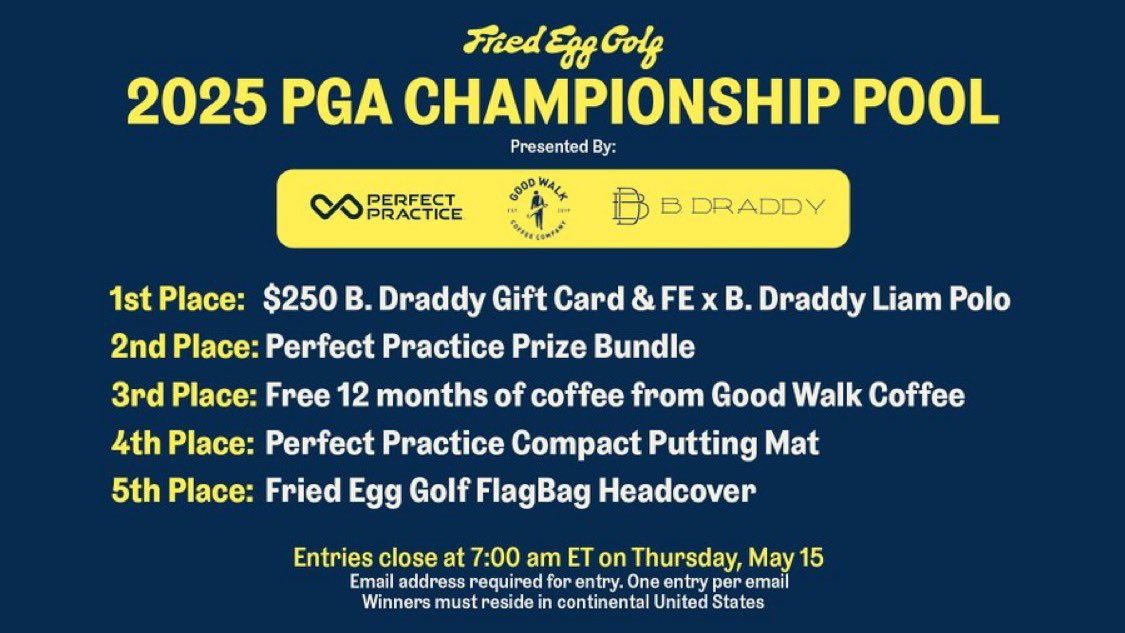 The second men’s major championship of the year is upon us! And so is our second major championship pool. 

Our free pool and its many very serious questions are ready. Enter here: share.hsforms.com/1l87DKN4jRvKKh…
