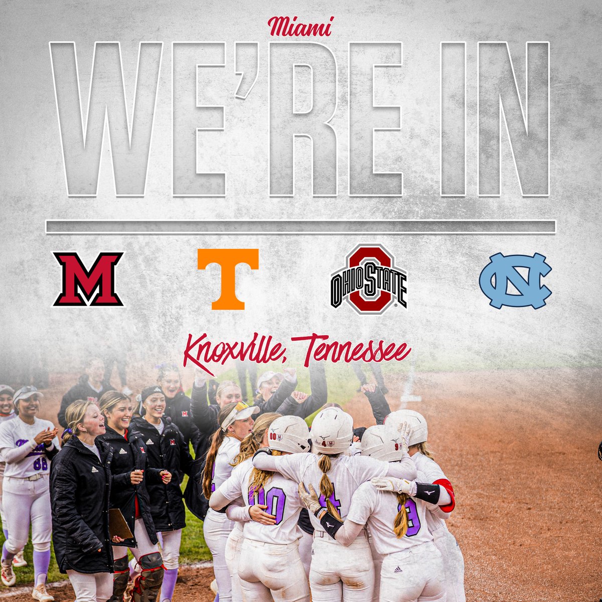 Miami Athletics (@miamiredhawks) on Twitter photo ๐โ๐ผ โ๐ผ๐ปโ๐ธ๐๐๐ ๐ธโ๐ผ โ๐ผ๐ธ๐ป๐ผ๐ป ๐๐ ๐โ๐๐๐๐๐๐๐ผ ๐ค
<a href="/MiamiOH_SB/">Miami Softball</a> will take on Tennessee in the Knoxville Regional on Friday at 1:30 p.m. ET.
#RiseUpRedHawks ๐โ๐ผ โ๐ผ๐ปโ๐ธ๐๐๐ ๐ธโ๐ผ โ๐ผ๐ธ๐ป๐ผ๐ป ๐๐ ๐โ๐๐๐๐๐๐๐ผ ๐ค
<a href="/MiamiOH_SB/">Miami Softball</a> will take on Tennessee in the Knoxville Regional on Friday at 1:30 p.m. ET.
#RiseUpRedHawks