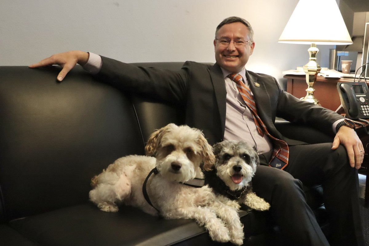 It was a treat to have my trusted advisors, Rex and Monty, join me in my Washington, D.C. office for National Pet Week!