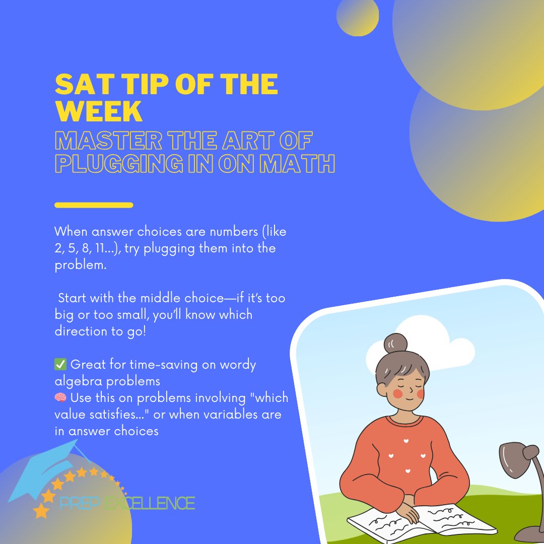 PrepExcellence's tweet image. Try it out during your next practice test—you’ll be surprised how much faster it can be! ⏱
#SATprep #SATmath #TestTakingTips #SATstrategy #CollegeBound#prepexcellence