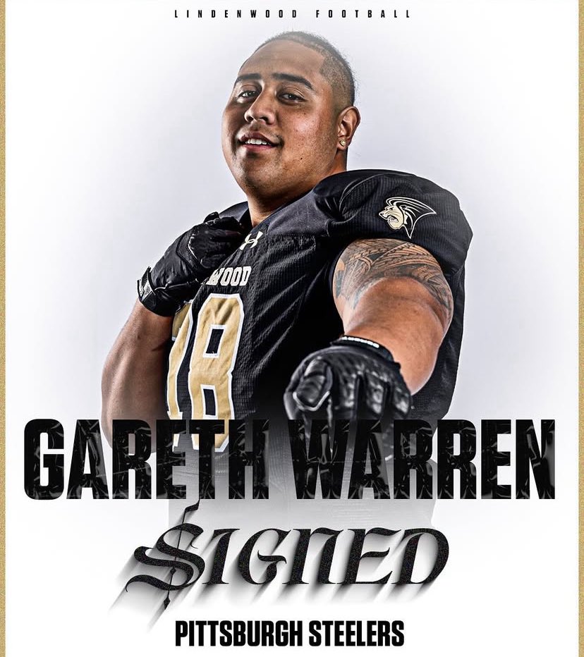 Very Proud Parent (@jcaupert) on Twitter photo MEGA SHOUTOUT to #LindenwoodLions superstar alum, <a href="/gwarren808/">Gareth Warren</a> who has signed with the Pittsburgh Steelers! If only I had gotten a selfie at that game when I said, “He will be in the NFL”.
WAY TO REPRESENT THE #WOOD!
<a href="/bigl808/">Leonard Warren</a> <a href="/LindenwoodFB/">Lindenwood Football</a> <a href="/stugfb/">Jed Stugart</a> <a href="/LU_Lions/">Lindenwood Athletics</a> <a href="/LindenwoodU/">LindenwoodUniversity</a> MEGA SHOUTOUT to #LindenwoodLions superstar alum, <a href="/gwarren808/">Gareth Warren</a> who has signed with the Pittsburgh Steelers! If only I had gotten a selfie at that game when I said, “He will be in the NFL”.
WAY TO REPRESENT THE #WOOD!
<a href="/bigl808/">Leonard Warren</a> <a href="/LindenwoodFB/">Lindenwood Football</a> <a href="/stugfb/">Jed Stugart</a> <a href="/LU_Lions/">Lindenwood Athletics</a> <a href="/LindenwoodU/">LindenwoodUniversity</a>