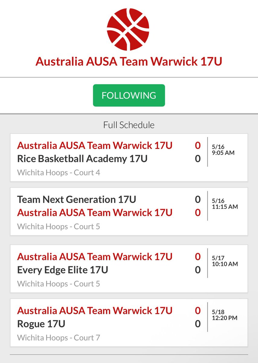 Marley Mosenki (@marleymosenki) on Twitter photo Excited to play for <a href="/CoachWWilson/">Coach Warwick Wilson</a> under <a href="/AUSA_Hoops/">AUSA Hoops</a> (Team Warwick) in Witcheta from the 16th—18th of May! Coaches, here is my schedule below (can also be found via this link): tourneymachine.com/Public/Results…
<a href="/PRO16League/">PRO16/NXTPRO League</a> <a href="/NxtProHoops/">NXTPRO Hoops</a> <a href="/jordanemullan/">Jordan Mullan</a> <a href="/CoachSepo/">Coach.Sepo</a> Excited to play for <a href="/CoachWWilson/">Coach Warwick Wilson</a> under <a href="/AUSA_Hoops/">AUSA Hoops</a> (Team Warwick) in Witcheta from the 16th—18th of May! Coaches, here is my schedule below (can also be found via this link): tourneymachine.com/Public/Results…
<a href="/PRO16League/">PRO16/NXTPRO League</a> <a href="/NxtProHoops/">NXTPRO Hoops</a> <a href="/jordanemullan/">Jordan Mullan</a> <a href="/CoachSepo/">Coach.Sepo</a>