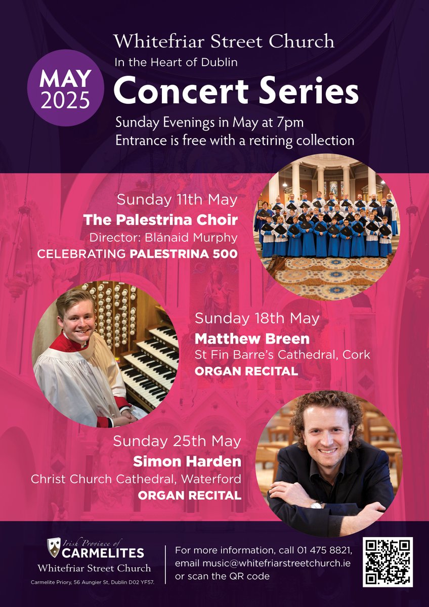 Whitefriar Street Church's May series up and running! Sunday May 18th and May 25th still to go ✨ #MatthewBreen ✨ #SimonHarden ✨