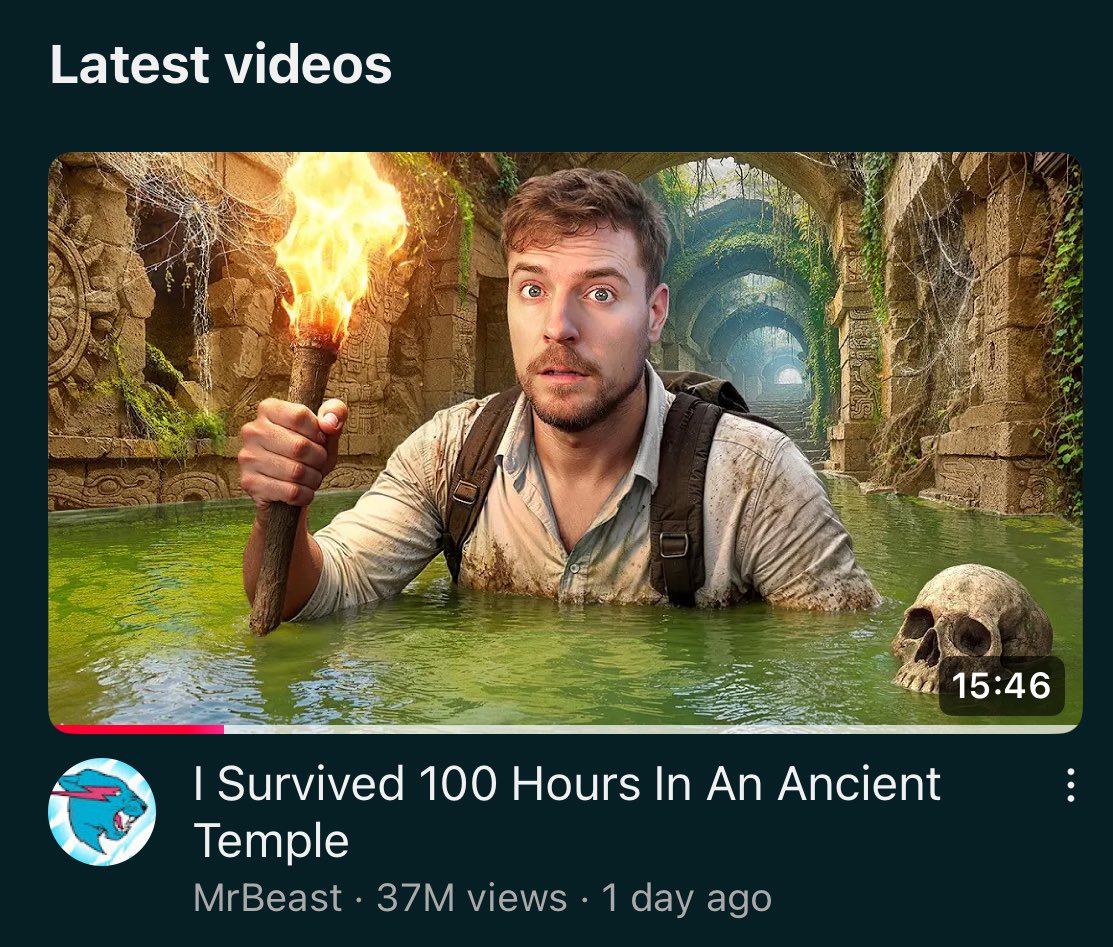 MrBeast's tweet image. I remember when videos used to get 37 views in a day not 37 million. I appreciate everyone that watches the videos and just know I would personally thank each of you if it was physically possible ❤️