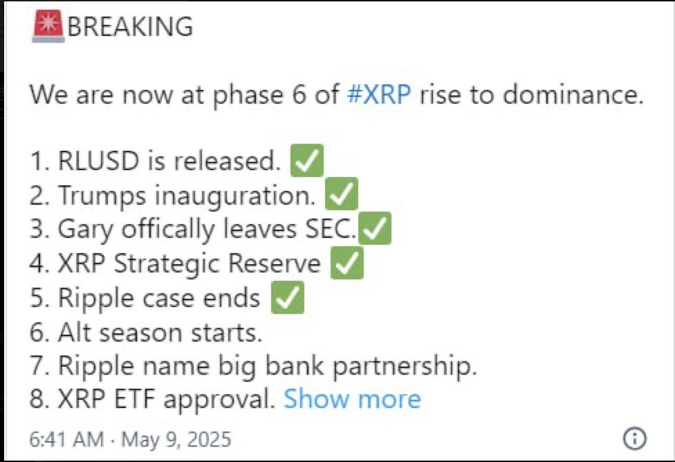 linkhash11235's tweet photo. @RippleXrpie We are at phase 6 #XRP #XRPforlife 🤣 https://t.co/PJ8iTa0a8o