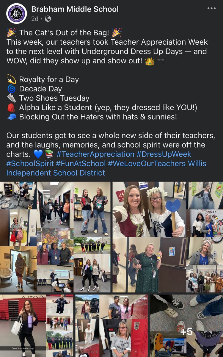 Brabham Middle School (@wisdbrabham) on Twitter photo Are you following our Facebook?? Hereโs your chance to stay up to date! facebook.com/share/1Byhg89Lโฆ <a href="/WillisSchools/">Willis ISD</a> Are you following our Facebook?? Hereโs your chance to stay up to date! facebook.com/share/1Byhg89Lโฆ <a href="/WillisSchools/">Willis ISD</a>