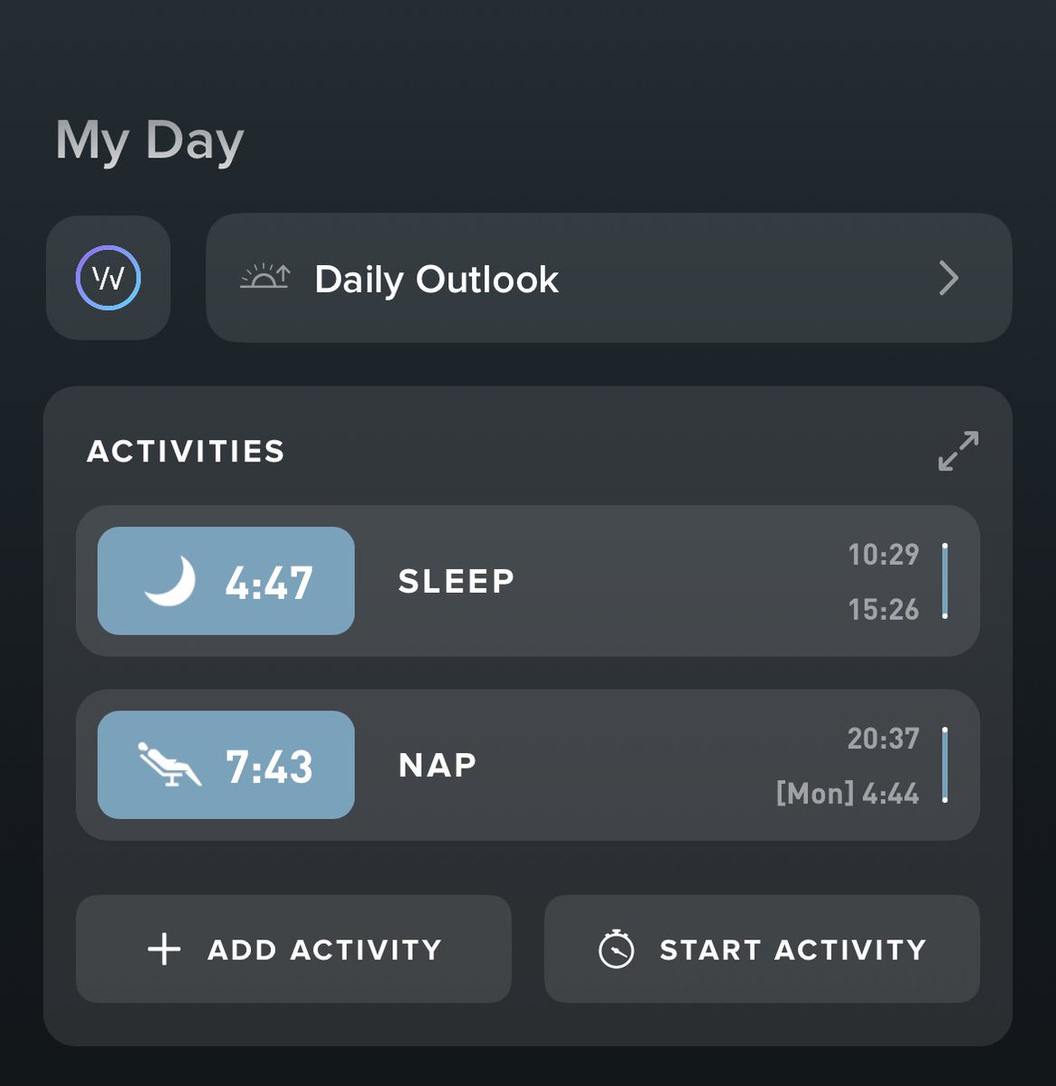 Hey <a href="/WHOOP/">WHOOP</a> shift worker mode? Or fix algorithm, Noticed this multiple times  whoop confuses nap for sleep and turn sleep into nap  <a href="/willahmed/">Will Ahmed</a>