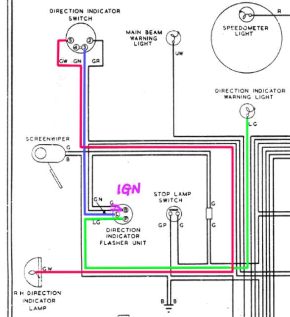 やっぱりウインカーのインジケーターの電球、切れてますね 