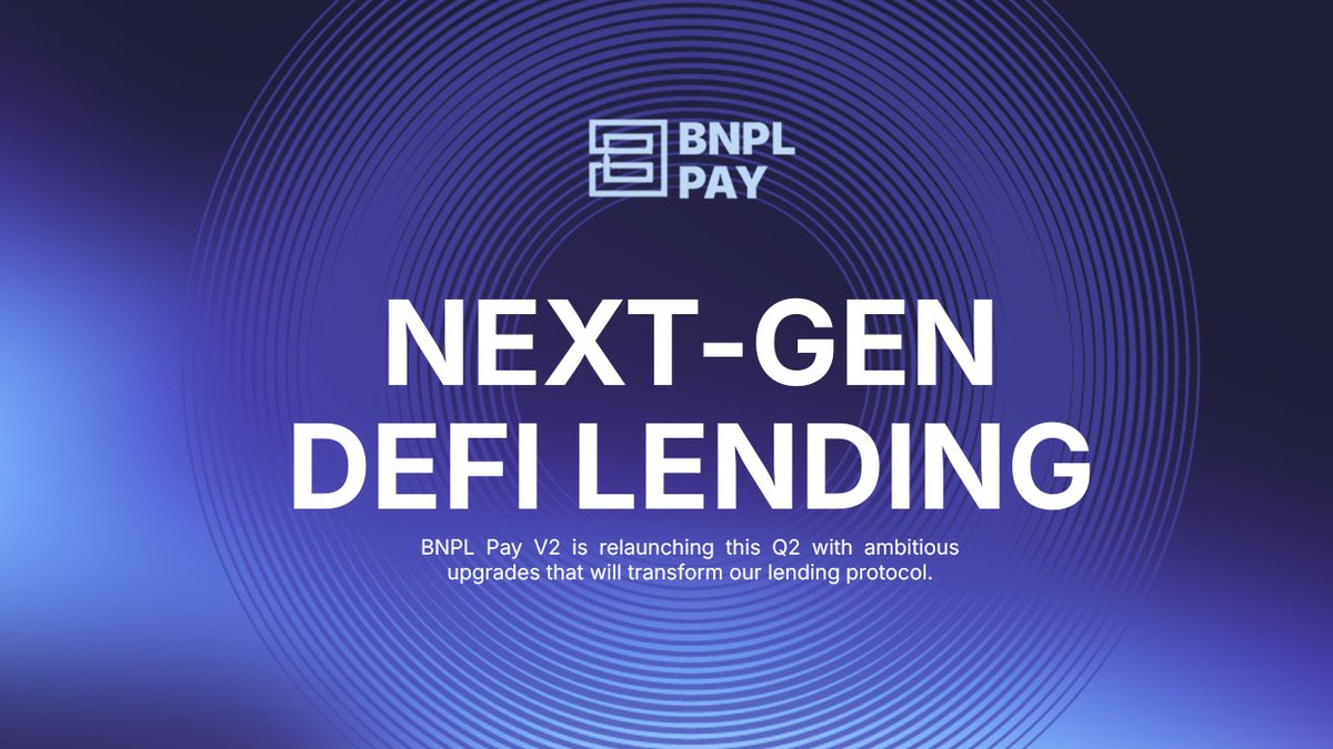 bnplpay's tweet image. BNPL Pay V2 is coming end of Q2 2025.
✅ Upgradable contracts
⚡ Layer-2
🗳 DAO governance
🪙 $BNPLV token

Future-ready DeFi.
📄 Details: medium.com/bnplpay/bnpl-p…
 #DeFi #BNPLV2 #CryptoLending