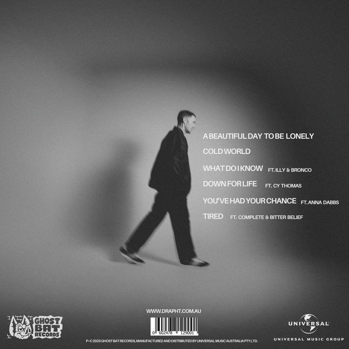 Drapht's tweet image. Today's the day!! Not only has my new single "What Do I Know" just dropped (feat. @illyal &amp;amp; @bronco.mp3), but my brand new EP "A Beautiful Day To Be Lonely" is just around the corner too! Vinyl preorder are now live! 

uma.lnk.to/ABeautifulDay