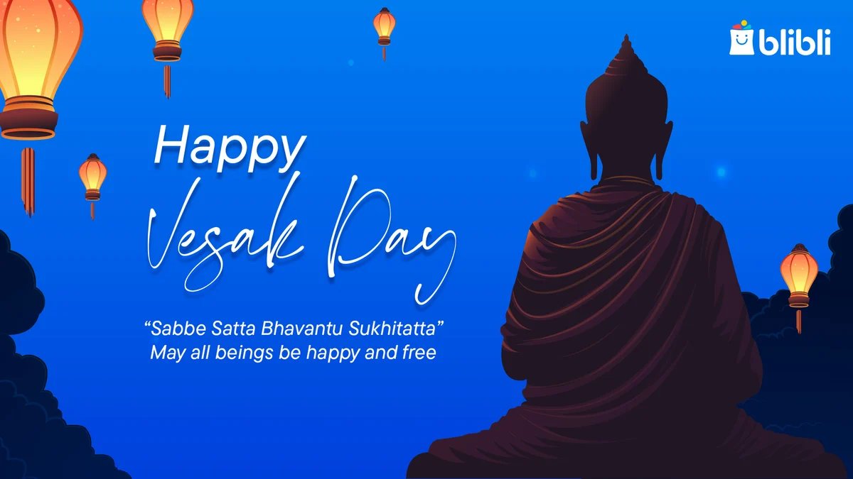 ✨ Selamat Hari Raya Waisak 2569 BE ✨

Semoga cahaya kebijaksanaan dan kedamaian senantiasa menerangi langkah kita. Mari terus menebar cinta kasih dan welas asih untuk sesama 💙 

#Waisak2025 #WeCare #BlibliCare