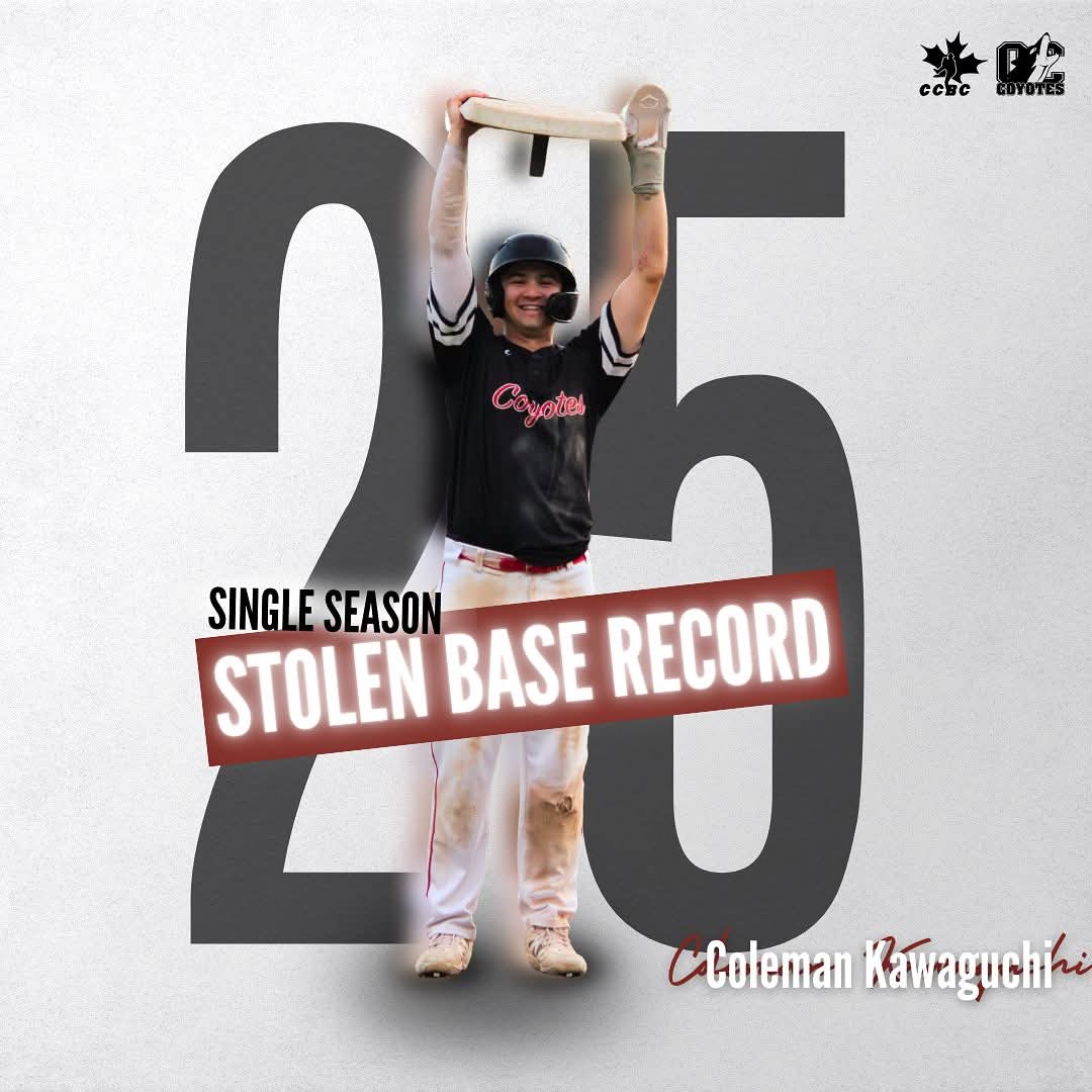 Congratulations <a href="/ColeKawaguchi13/">Coleman Kawaguchi</a> ! <a href="/YotesBaseball/">Okanagan College Coyotes Baseball</a> <a href="/NorthShoreTwins/">North Shore Twins</a>