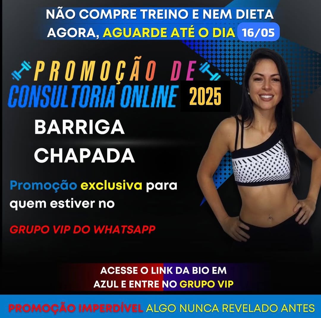 💪🏾 SUPER PROMOÇÃO 💪🏾 

💪🏾Aguarde até dia 16/05💪🏾

🔴 Acesse o Grupo VIP👇🏾🔴
chat.whatsapp.com/Fq3aMRtdxGhE8m…

instagram.com/personalvaness…