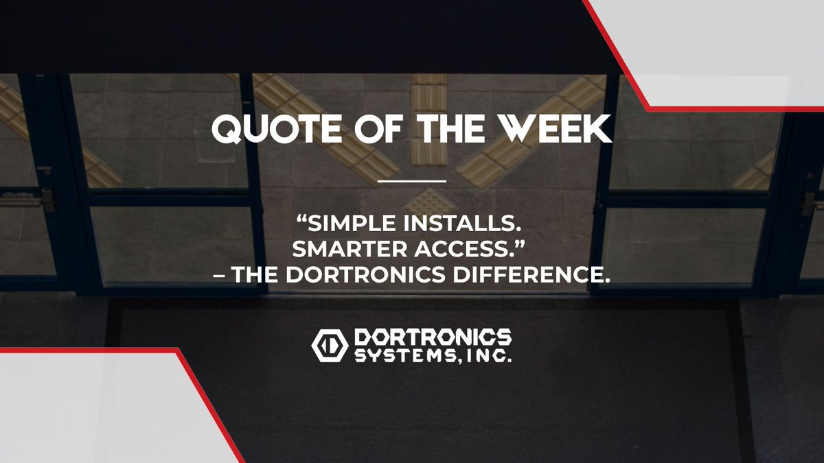 "Simple installs. Smarter access.” – The Dortronics difference.

buff.ly/HzpuZ4t