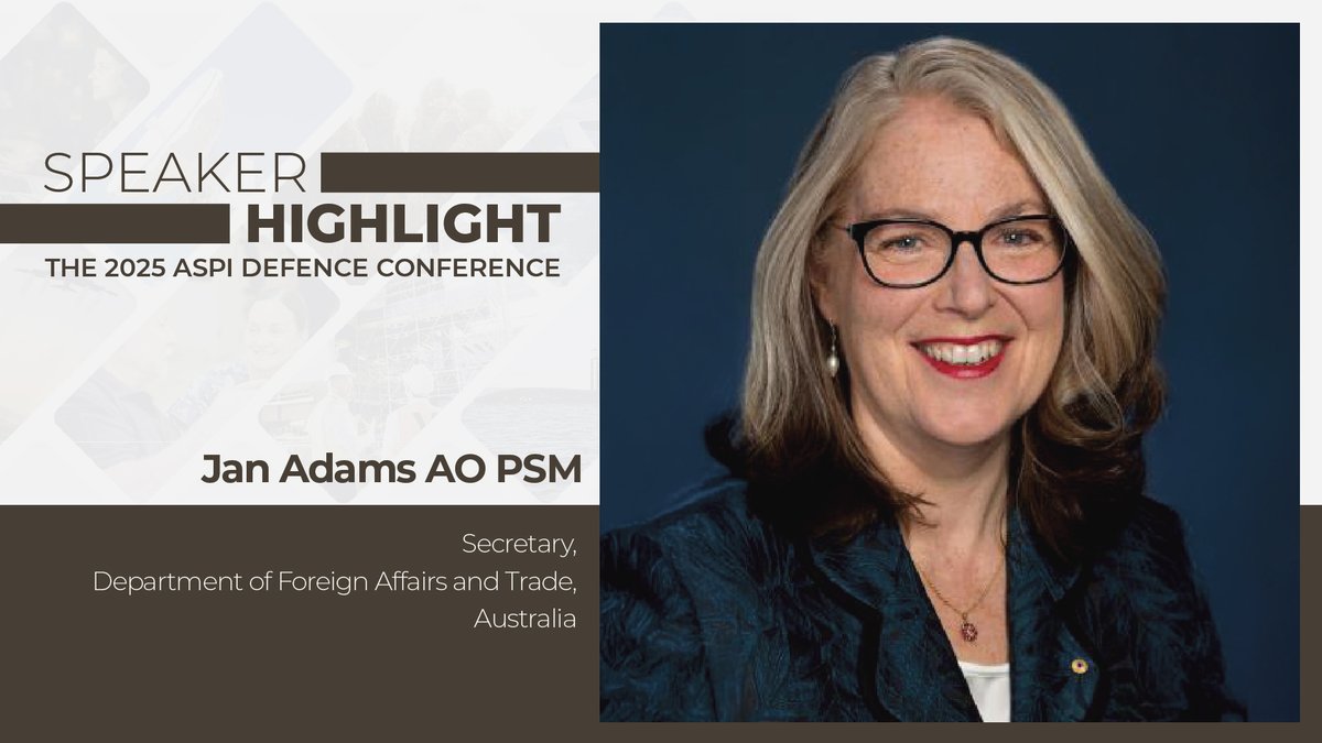 ASPI_org's tweet image. 🚨 SPEAKER ANNOUNCEMENT 🚨 

We are delighted to announce that Jan Adams, Secretary of @dfat, will speak at the ASPI Defence Conference on 4 June in Canberra! 

This year&apos;s conference will examine the major challenges stemming from the 2024 National Defence Strategy.

🎟️ Limited…