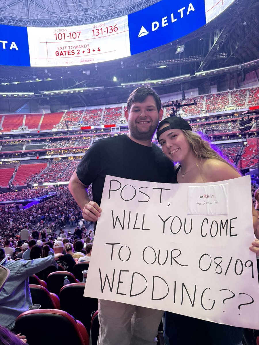 <a href="/PostMalone/">Post Malone</a> Please look for our sign!! Section 126! To the right side of the arena!