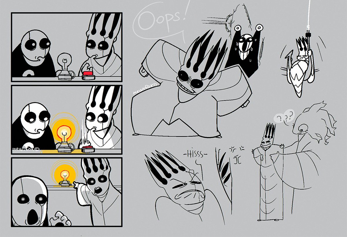 Well... I had time to listen to many opinions about my latest art... Did  you want a meme? No? It's too late, I've already made it

#hollowknightart #hollowknight #Gaster  #Paleking