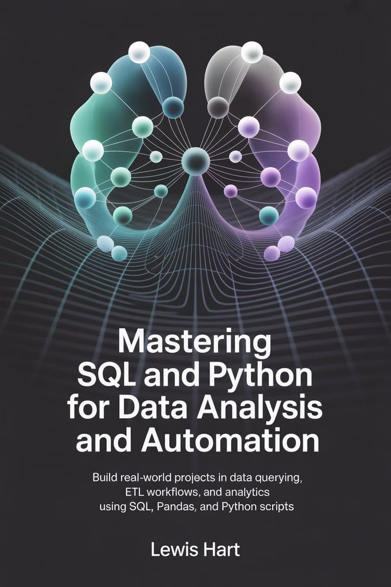PythonDvz's tweet photo. FREE Kindle !
Mastering SQL and Python for Data Analysis and Automation : Build Real-World Projects in Data Querying, ETL Workflows, and Analytics Using SQL, Pandas, and Python Scripts https://t.co/kzjNaUswkJ
#SQL #Python #DataAnalysis #DataAutomation #DataQuerying #Pandas https://t.co/cOuAwr6Ukj