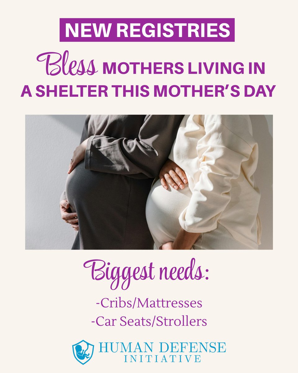 HumanDefenseINI's tweet image. In honor of Mother's Day, we humbly ask that you consider helping bless 2 mamas who chose life for their little ones! 

They both are currently living in a shelter &amp;amp; need support. Their biggest needs are the cribs/mattresses &amp;amp; car seats/strollers!

humandefense.com/urgent-2-moms-…