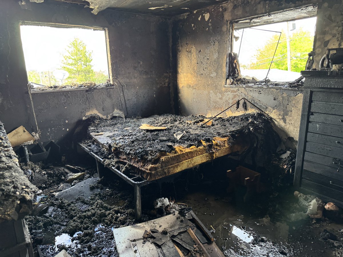 UPDATE: Quick work by firefighters kept the fire contained to a back bedroom. The family was home at the time, but heard the fire alarm and safely got outside. There were no injuries. The cause of the fire is under investigation. The family has been displaced, due to smoke and