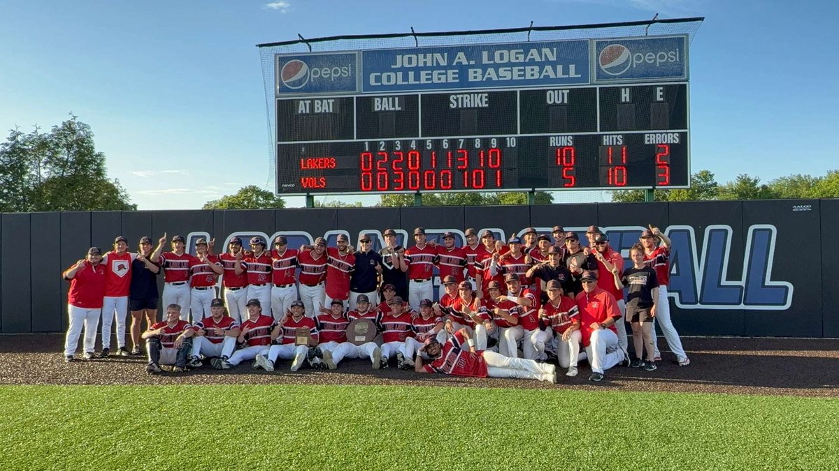Lake Land Baseball (@llc_baseball) on Twitter photo Your Lake Land Lakers are your Region 24 Champions!
Lakers come back from the losers bracket and sweep #7 John A Logan to win the championship!
MVP of the tournament <a href="/EduardoLetamen1/">Eduardo Letamendi</a>
Gamers of the day!
Game 1: 6-5
<a href="/AlthoffKayden/">kayden Althoff</a> 5 IP 2ER 5K
<a href="/colinmc10/">Colin Mc Carthy</a> 2.2 IP 2ER 2K (W) Your Lake Land Lakers are your Region 24 Champions!
Lakers come back from the losers bracket and sweep #7 John A Logan to win the championship!
MVP of the tournament <a href="/EduardoLetamen1/">Eduardo Letamendi</a>
Gamers of the day!
Game 1: 6-5
<a href="/AlthoffKayden/">kayden Althoff</a> 5 IP 2ER 5K
<a href="/colinmc10/">Colin Mc Carthy</a> 2.2 IP 2ER 2K (W)