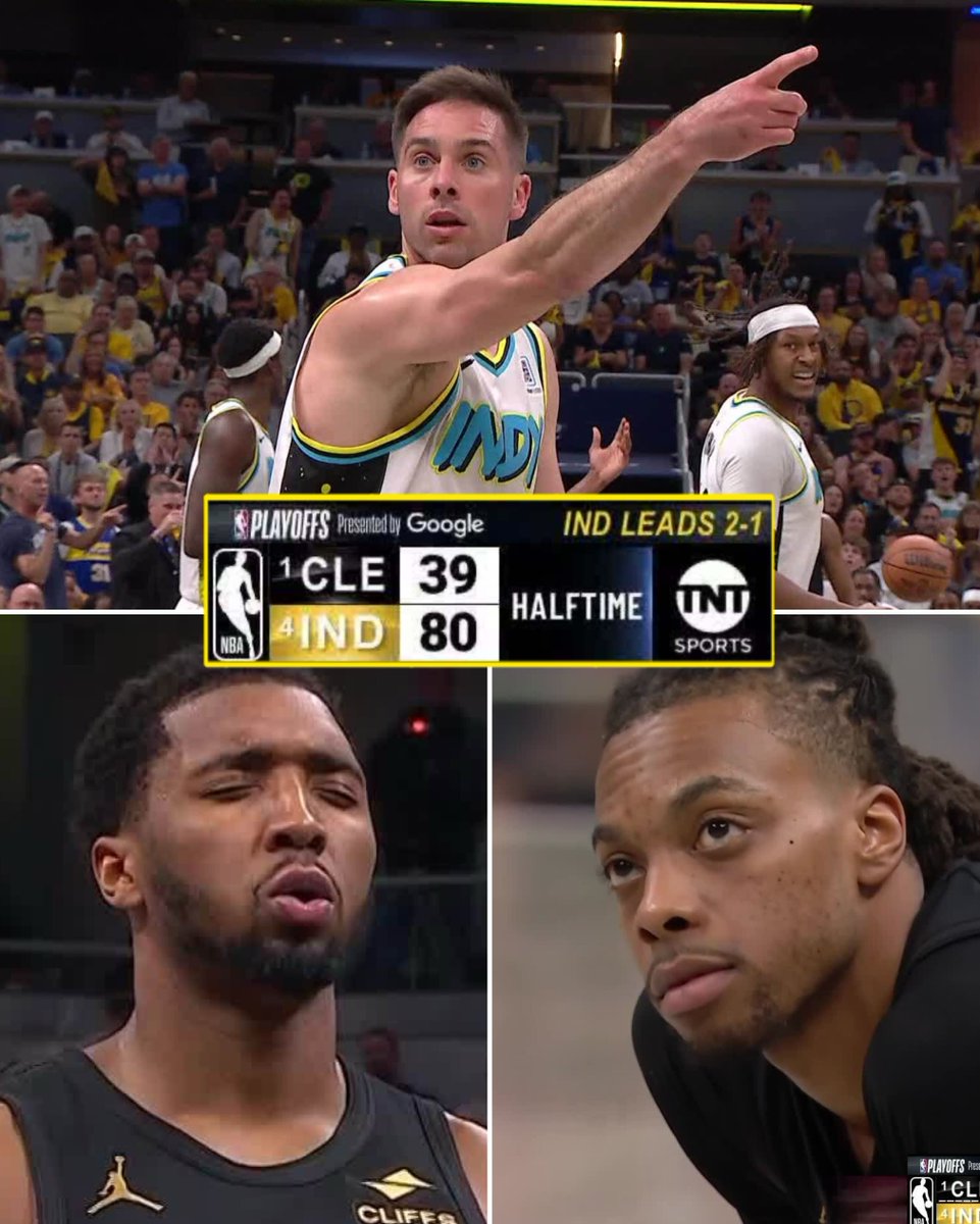BleacherReport's tweet image. OMG WHAT IS HAPPENING IN INDIANA?!?!? 🤯🤯🤯
PACERS UP BY 41 AT HALFTIME ‼️
