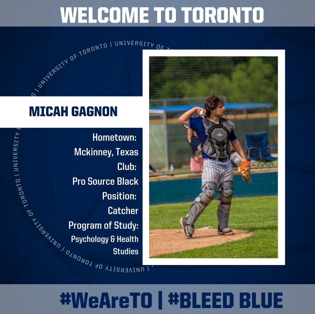 UofT_Baseball's tweet image. We’re excited to announce the commitment of Micah Gagnon, a catcher from Mckinney, Texas to the Varsity Blues program!
Home town: Mckinney, Texas
High school: Mckinney Christian Academy
Position: Catcher
Bats/Throws: R/R
Program of Study: Psychology and Health Studies