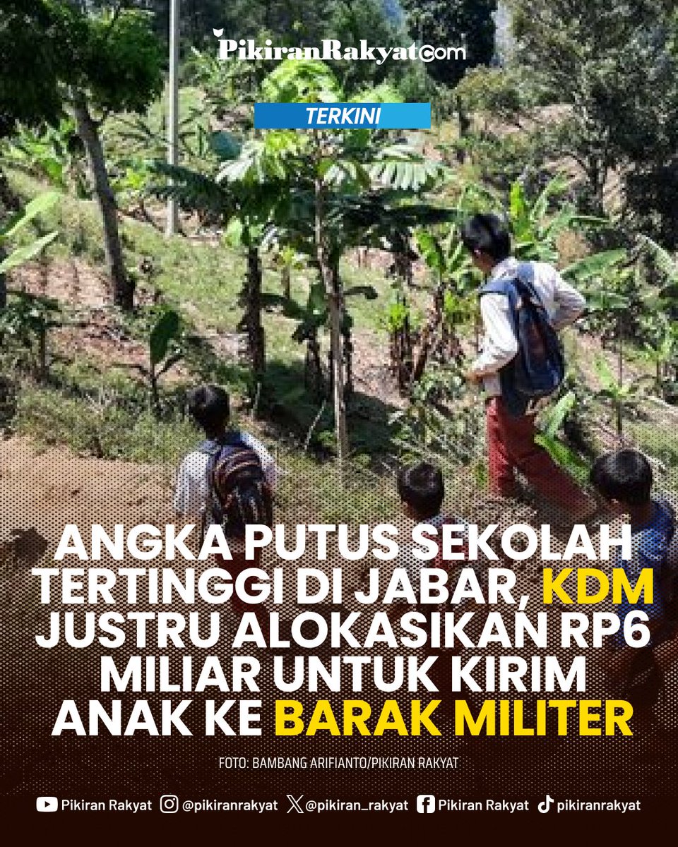 Provinsi Jawa Barat mencatat jumlah anak tidak bersekolah tertinggi di Indonesia, dengan total mencapai 660.447, menurut data Kemendikbud per 5 November 2024. Namun, kebijakan Gubernur Dedi Mulyadi yang mengalokasikan dana Rp6 miliar untuk program pendidikan karakter berbasis