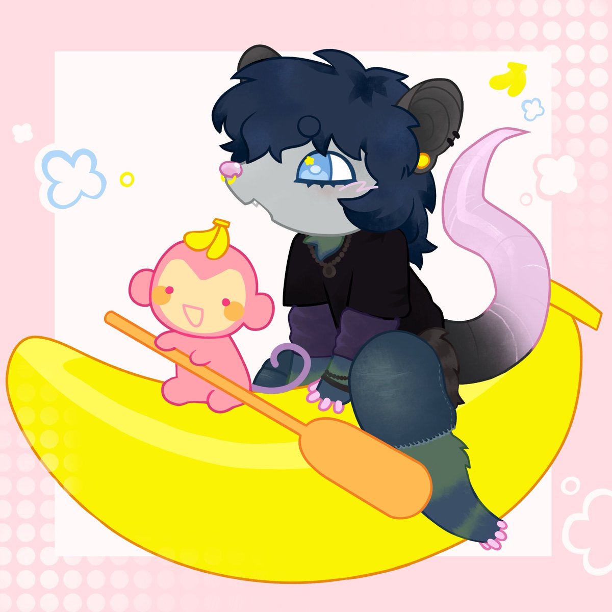 more art for a friend!! 🍌 #furry #furryfandom #furryarwork #furrycommissions #furryoc #commissionsopen ⭐️