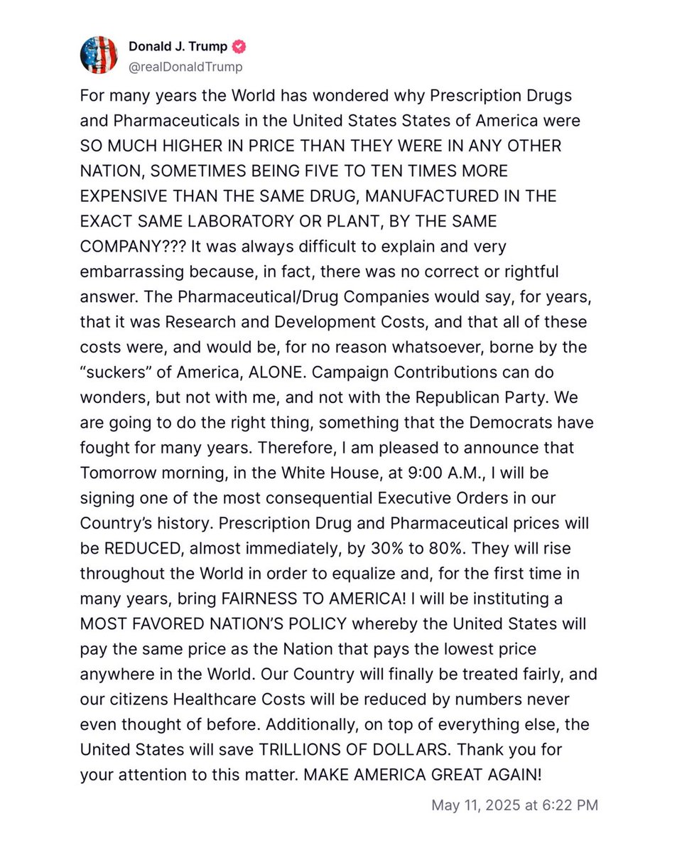 Look, imagine how your mother’s day is going if you are ceo of a midsized drug company right now. 

(I mean fielding calls from worried friends about this. You know your lobbyists will make sure the gravy train continues.)