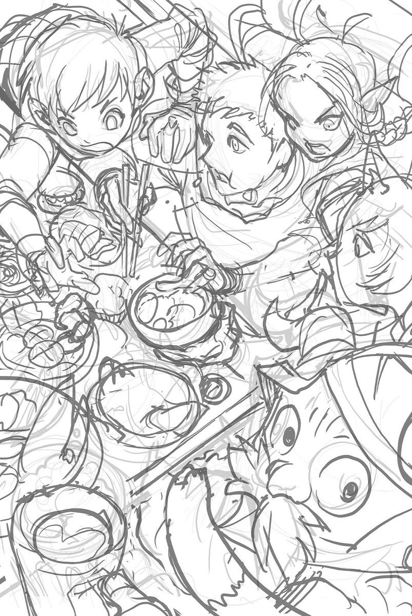 Here’s my Delicious in Dungeon piece from start to finish. Having a blast watching this show. Senshi is by far the coolest. #dungeonmeshi #deliciousindungeon #edwinhuang #chilchucktims #laiostouden