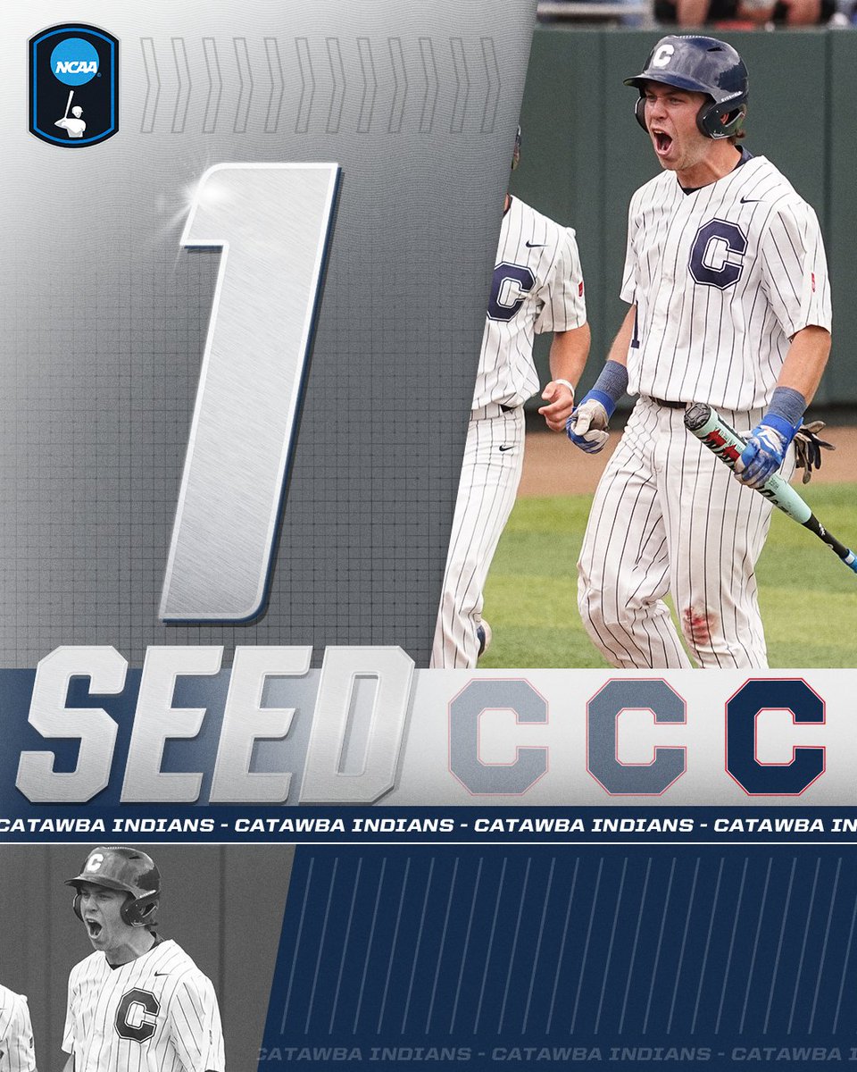 NCAA Division II (@ncaadii) on Twitter photo Representing the Southeast Region as the No. 1 seed, <a href="/CatawbaBaseball/">Catawba Baseball</a>!
#D2BSB | #MakeItYours Representing the Southeast Region as the No. 1 seed, <a href="/CatawbaBaseball/">Catawba Baseball</a>!
#D2BSB | #MakeItYours