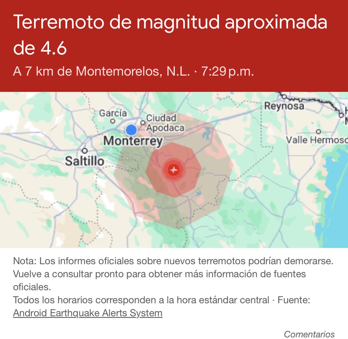 CarlosLeal's tweet photo. ¿Sintieron el temblor en Monterrey?

#AlertaSismica https://t.co/lx3AYzu76t
