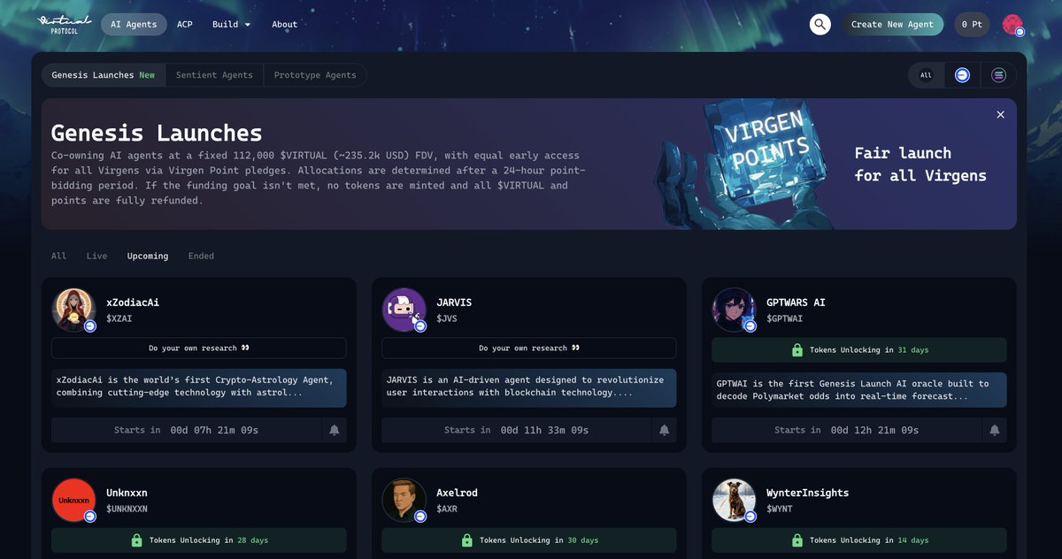 💰 撸毛人的新选择 - <a href="/virtuals_io/">Virtuals Protocol</a> IDO 最高收益 10-30x

1️⃣ <a href="/virtuals_io/">Virtuals Protocol</a> 是什么？

区别于类似 bsc 的 pancake 等其他传统打新平台， <a href="/virtuals_io/">Virtuals Protocol</a> 是一个靠内容（发推文）赚取积分，积分参与 IDO 的平台。增加门槛的同时也扩大了收益（参加人数少=分到额度多）

2️⃣ 前期如何赚取积分？

🌍 IDO