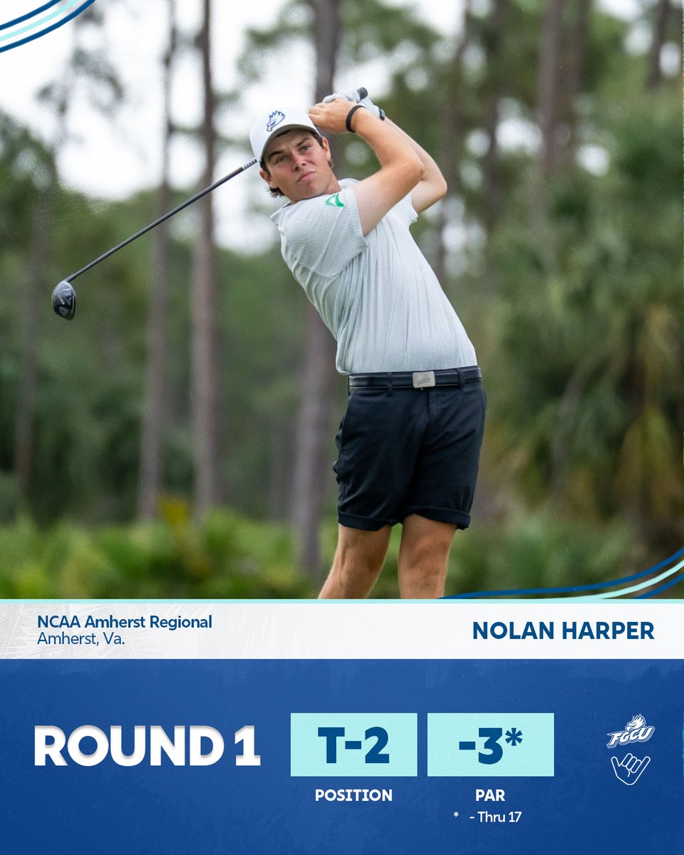 With one hole left in his first round, Nolan Harper sits in a tie for 2nd at -3! #WingsUp