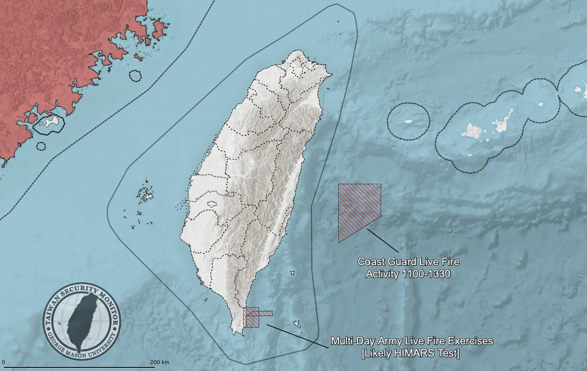 Beginning earlier this week and continuing through the end of June, Taiwan will hold a series of military and coast guard exercises around the island. 

Today's exercises includes a suspected test of the M142 HIMARS MLRS system. 

TSM will provide frequent updates over the next