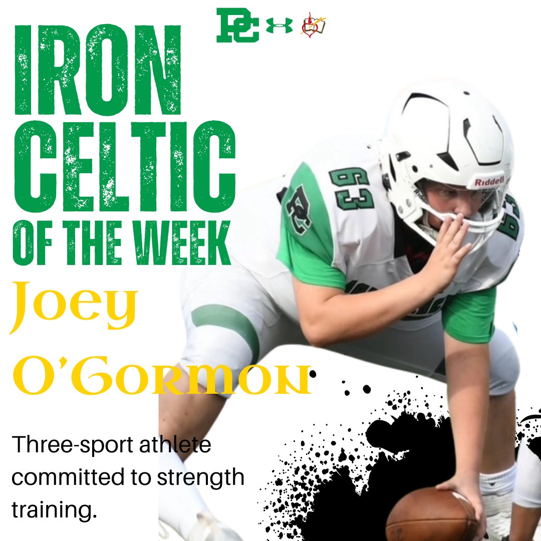 The Iron Celtic of the Week: Joey O’Gormon

A multi sport athlete who balances time in the ZPPC with his additional sports.  He is relentless in all that he does. An example of elite commitment. 
#TheCelticStandard☘️
<a href="/ProviAthletics/">Providence Catholic Athletics</a> <a href="/PCHS_Celtics/">Providence Catholic</a> <a href="/Tyler_Plantz/">Tyler Plantz</a>