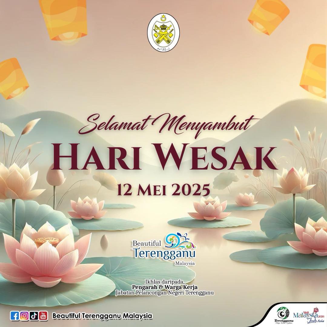 Selamat Menyambut Hari Wesak kepada seluruh masyarakat beragama Buddha. Semoga sambutan tahun ini membawa kedamaian, kasih sayang dan keharmonian kepada semua.
