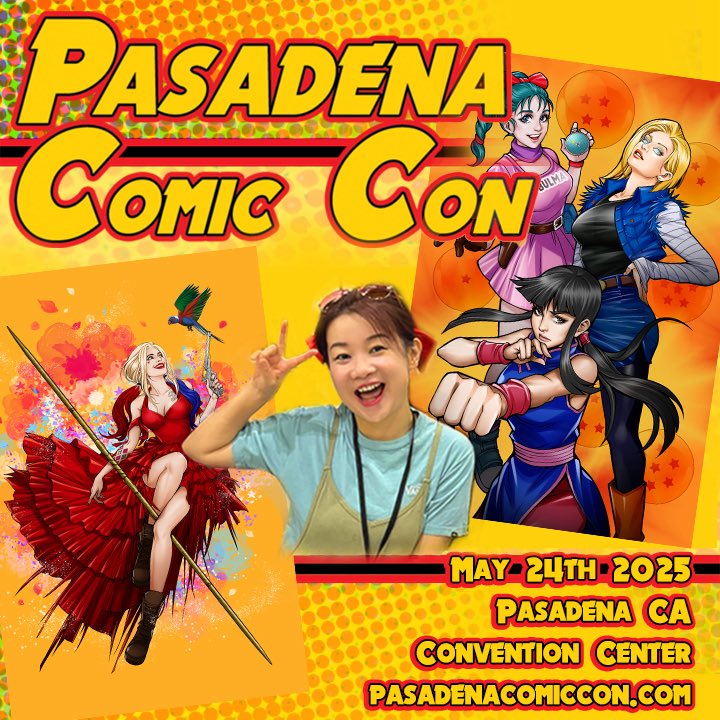 Pasadena Comic Con is basically in my backyard—just two weeks away!💁‍♀️🌺🤩🥳#pasadena #pasadenacomiccon #commissionsopen #ComicArt