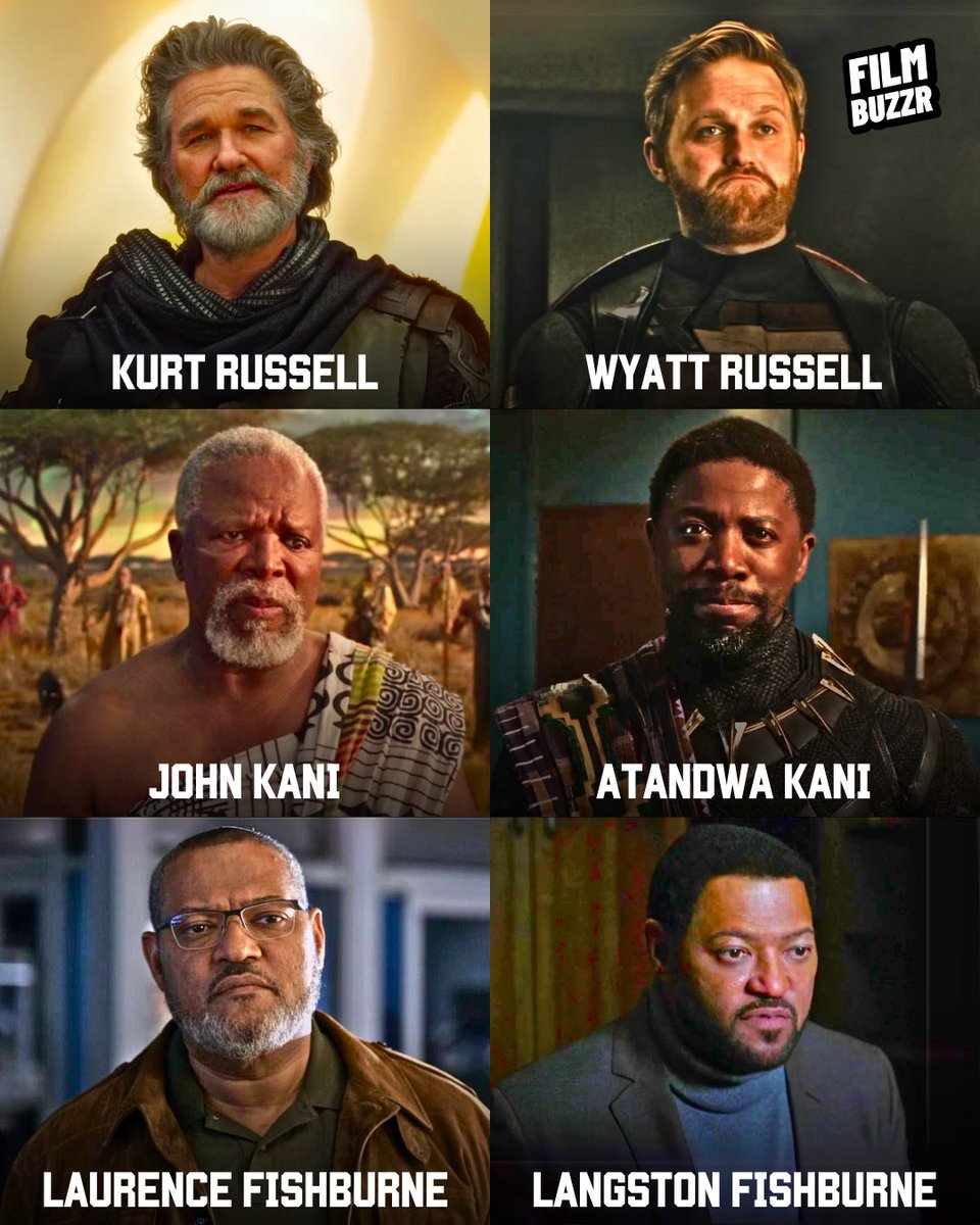 The 3 father and son duos that have acted in a Marvel project.