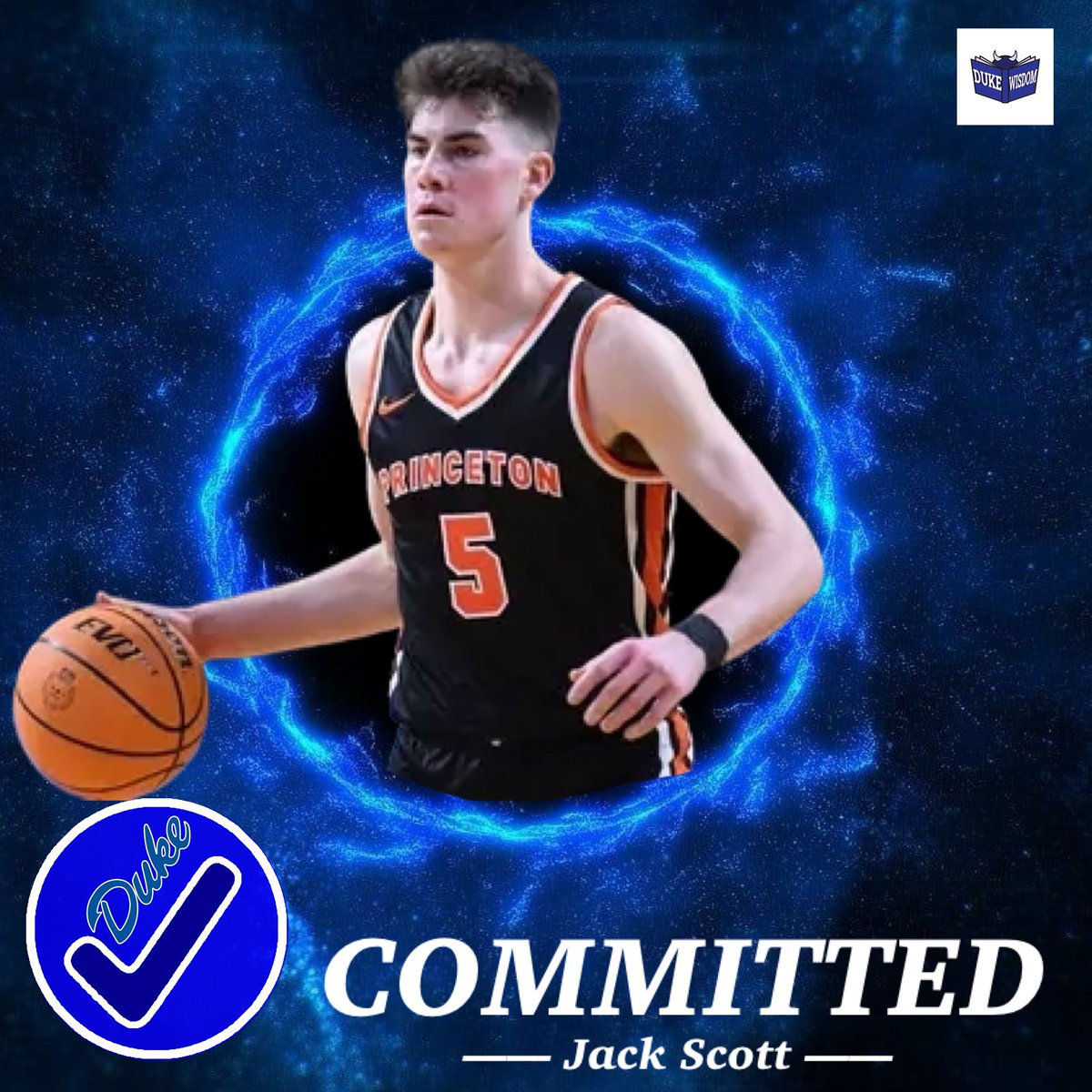 Duke_Wisdom's tweet image. Duke has landed the commitment of Princeton transfer Jack Scott. The 6-foot-6 wing is entering his senior year 🙌
The Blue Devils have now filled 12 of 15 available scholarships (including Cedric Coward)