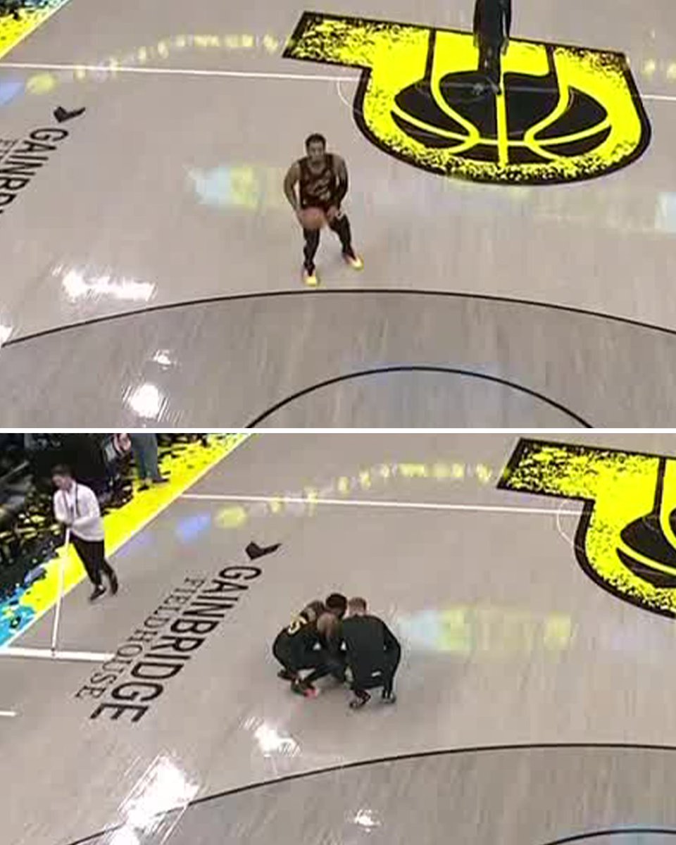 ESPNNBA's tweet image. Donovan Mitchell is doubtful to return to Game 4 after suffering an ankle injury.
He was being looked at by staff during shoot around headed into the second half.