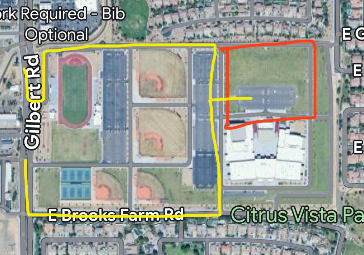 AZ College Prep Football (@acpfootball17) on Twitter photo FOR COACHES ATTENDING OUR MAY 13 11am JAMBOREE:
Our event will be on the north fields (red box).
Please enter campus off of Gilbert Rd at Brooks Farm Rd, or at the light in front of the stadium.
Follow the yellow lines to the parking area near the fields.
<a href="/AcpBoosters/">ACPFootballBoosters</a> FOR COACHES ATTENDING OUR MAY 13 11am JAMBOREE:
Our event will be on the north fields (red box).
Please enter campus off of Gilbert Rd at Brooks Farm Rd, or at the light in front of the stadium.
Follow the yellow lines to the parking area near the fields.
<a href="/AcpBoosters/">ACPFootballBoosters</a>