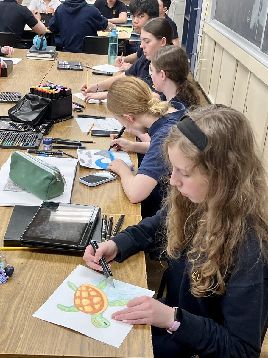 Students participated in a collaborative mural led by Indigenous artist Nyle Miigizi Johnston, from the Chippewas of Nawash Unceded First Nation. It was a chance to engage with themes of reconciliation, cultural heritage, and storytelling through art. Stay tuned for the reveal!